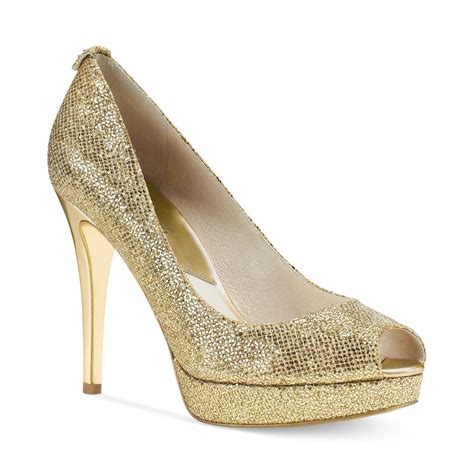 michael kors york pump gold|Michael Kors gold flats women.